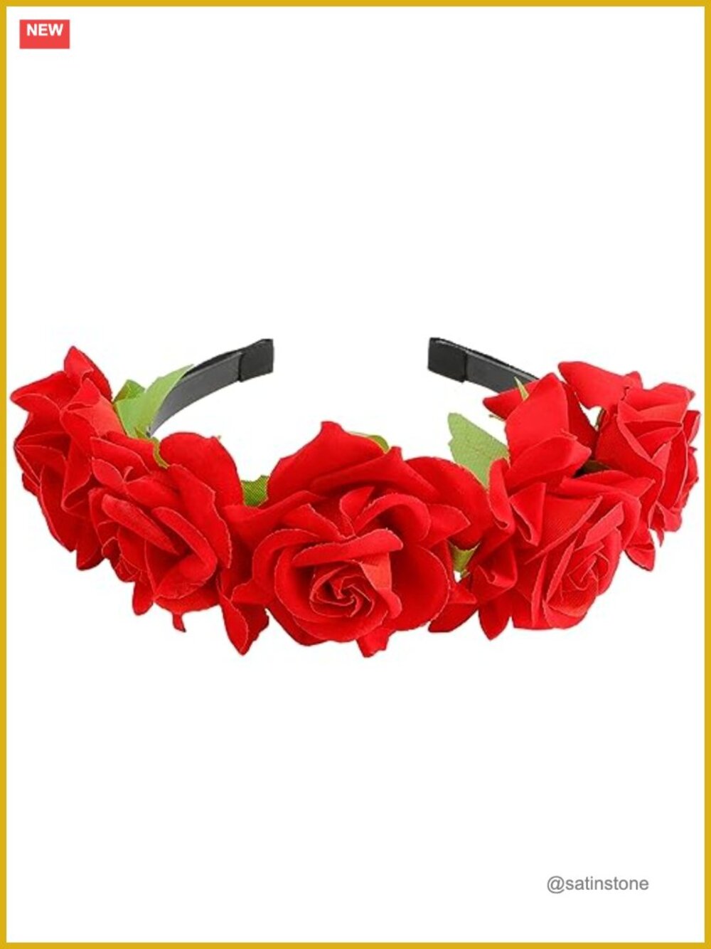 Handmade Silk Flower Crown Headband for Women Wedding Day of Dead